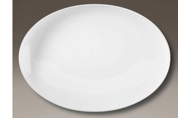 Urbino weiß Platte oval, groß