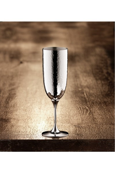 Robbe &amp; Berking, Martelé Bar Kollektion, Champagnerkelch, 90g hartglanz-versilbert