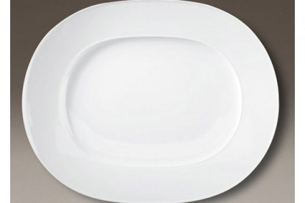 Urania weiß Platte, oval, groß