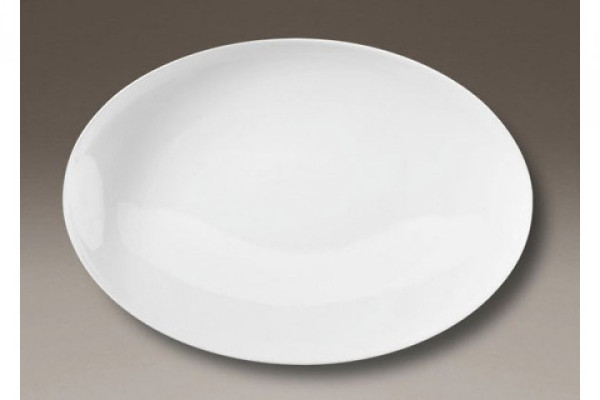 Urbino weiß Platte oval, klein